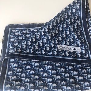 Original Christian Dior Navy Blue Scarf